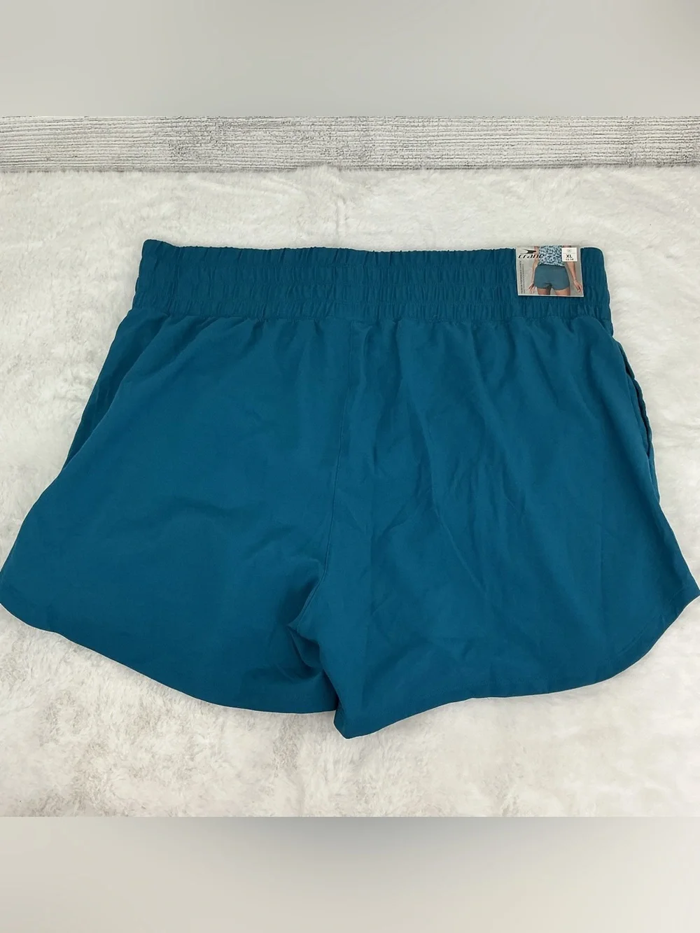 Crane Women’s Teal Elastic Waist Athletic Shorts